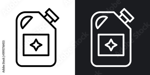 Foto Bleach cleaning outlined icon vector collection.