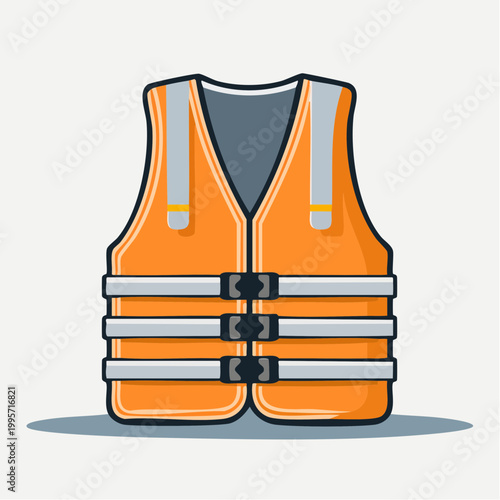 Orange Life Vest Illustration
