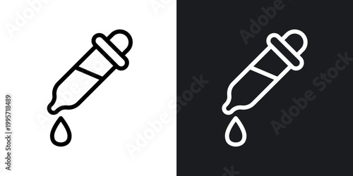 Tableau sur toile Color picker outlined icon vector collection.