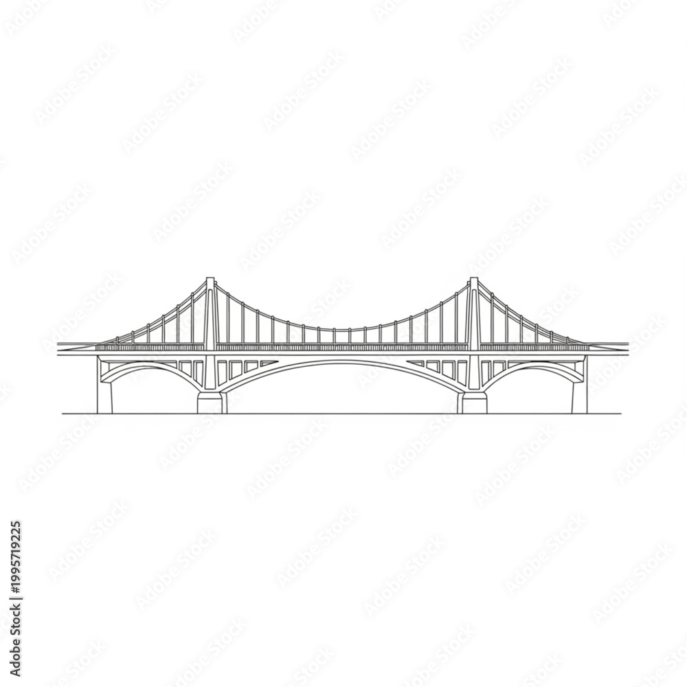 Fototapeta premium bridge vector illustration