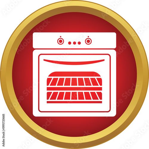 Electric oven cooking appliance professional kitchen icon