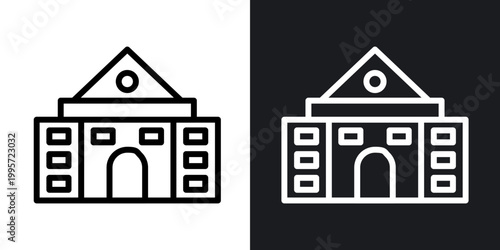 Embassy outlined icon vector collection.