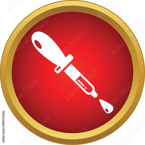 Dropper dispensing medicine or liquid, symbolizing healthcare, pharmacy, and laboratory work