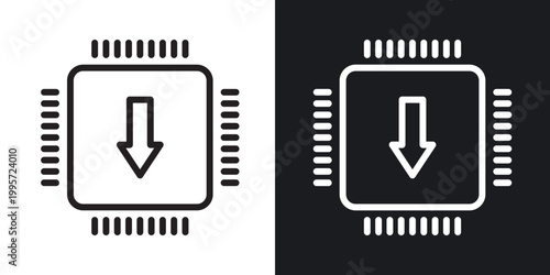 Firmware outlined icon vector collection.