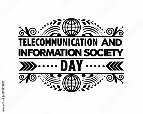 Telecommunication and Information Society Day Vector Art, Modern Communication Technology Design