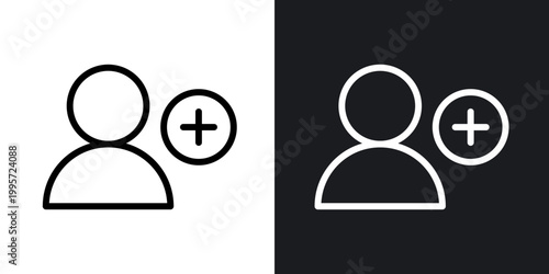 Follower outlined icon vector collection.