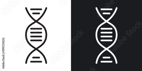 Genetic outlined icon vector collection.
