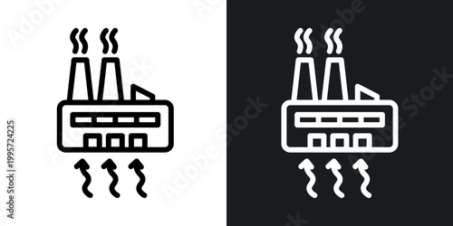 Geothermal Energy outlined icon vector collection.