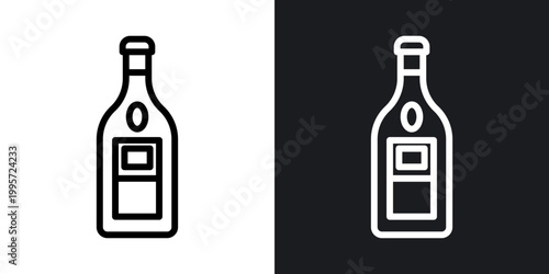 Gin outlined icon vector collection.