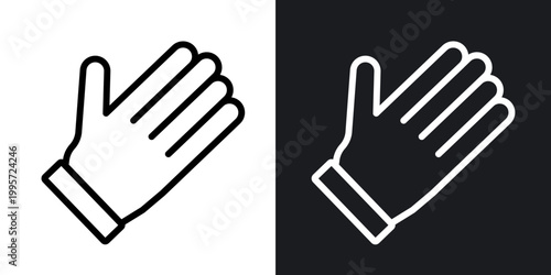 Gloves outlined icon vector collection.