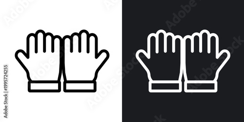 Gloves outlined icon vector collection.