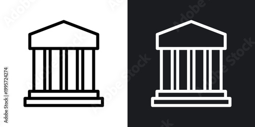 Government outlined icon vector collection.