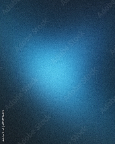 Blue Gradient Noise Texture Background with Soft Glow Center Abstract Grainy Overlay for Design and Wallpaper