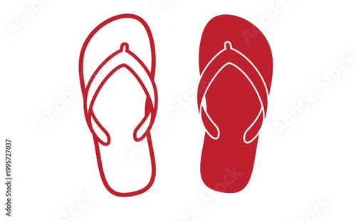 Red flip flop on black background, pair of sandals red flip flops flipflops shoes footwear