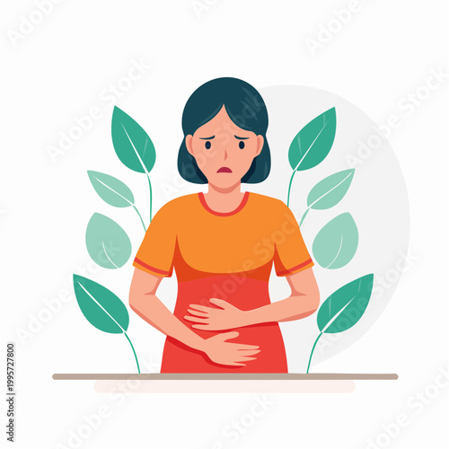 Woman with Stomach Ache