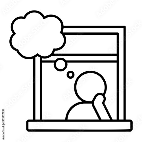 person at window thinking