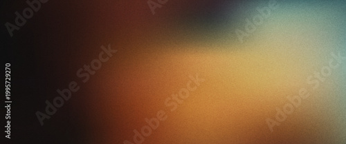 Cuadro en lienzo Abstract gradient background with grainy texture featuring blue orange brown and