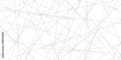 abstract black lines with white background.Creative and geometric shape with white luxury pattern and paper texture design in illustration with white line background.	