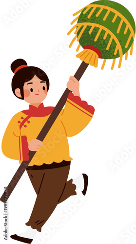 Girl performing folk dance