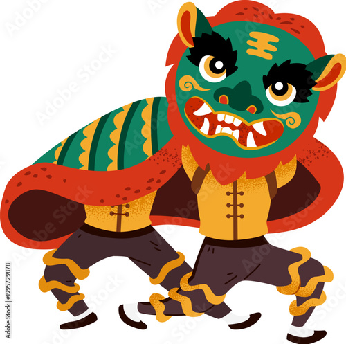 People performing Dragon and Lion Dance