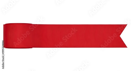 Free Download Red Ribbon Banner Isolated on White Background - GFXLoad