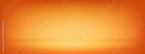 Orange limbo background. Gold bg color for ground with gradient and abstract minimal graphic. Warm aesthetic kitchen banner with mesh interior eps mockup for commercial header with display countertop
