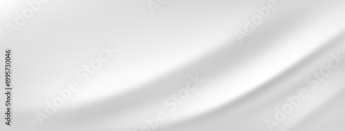 White silk background. Pearl gradient bg for cream wedding or popular award. Grey texture for aesthetic studio bacground. Luxury letterhead with curtain shadow. Easy silver fabric header wallpaper