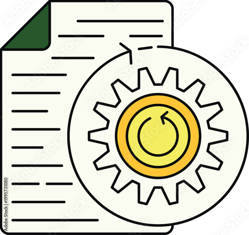 Process automation document icon
