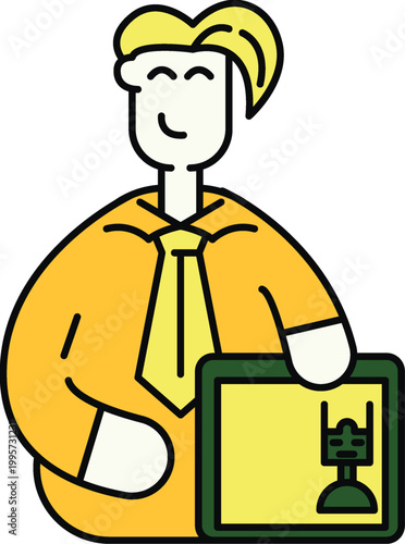 Smiling man with process automation id