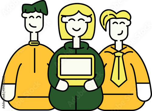 team automation process workflow illustration