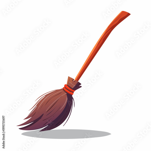 Cartoon Witch's Broomstick