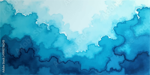 A 3d illustration of a blue abstract world map featuring global continents and the planet earth over a ripple water background for business travel and geography