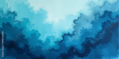Abstract blue cloudscape featuring fluffy white clouds in a bright summer sky with a beautiful clear atmosphere and soft natural texture