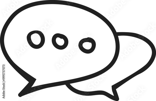 Pair of Conversing Speech Bubbles