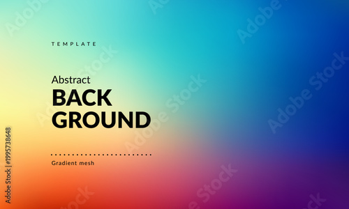 Colorful Gradient Background, Vibrant Color Blend: Modern Abstract Design for Branding. Backdrop for website headers, covers, ad banners presentations, posters, digital art or social media graphics.