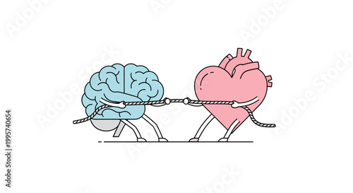 Blue brain with rope tied around it on white background