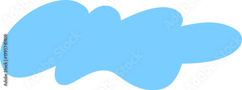 Minimalist Blue Clouds Vector Illustration