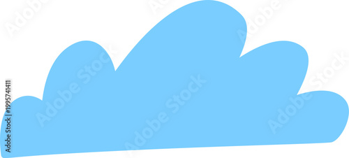 Minimalist Blue Clouds Vector Illustration