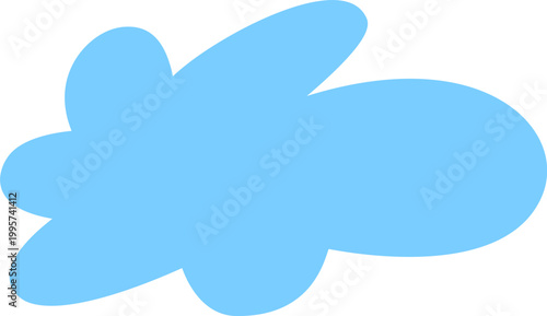 Minimalist Blue Clouds Vector Illustration