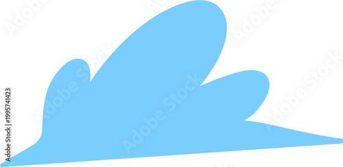 Minimalist Blue Clouds Vector Illustration
