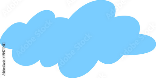 Minimalist Blue Clouds Vector Illustration
