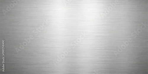 A sleek, textured brushed metal background, the surface gleaming with industrial sophistication. 