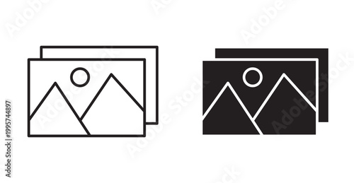 Gallery icon. Vector illustration isolated on white.