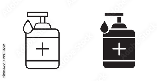 Hand sanitizer icon. Vector illustration isolated on white.