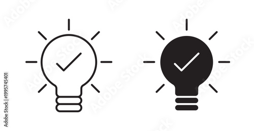 Idea icon. Vector illustration isolated on white.
