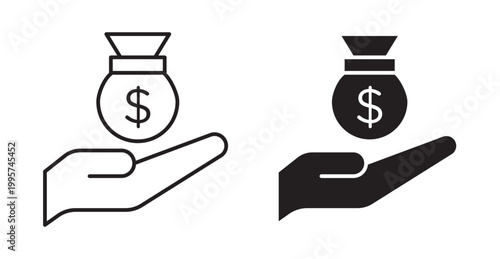 Investment icon. Vector illustration isolated on white.