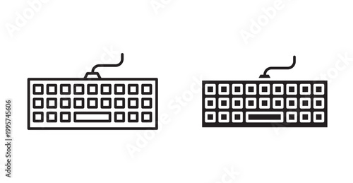 Keyboard icon. Vector illustration isolated on white.