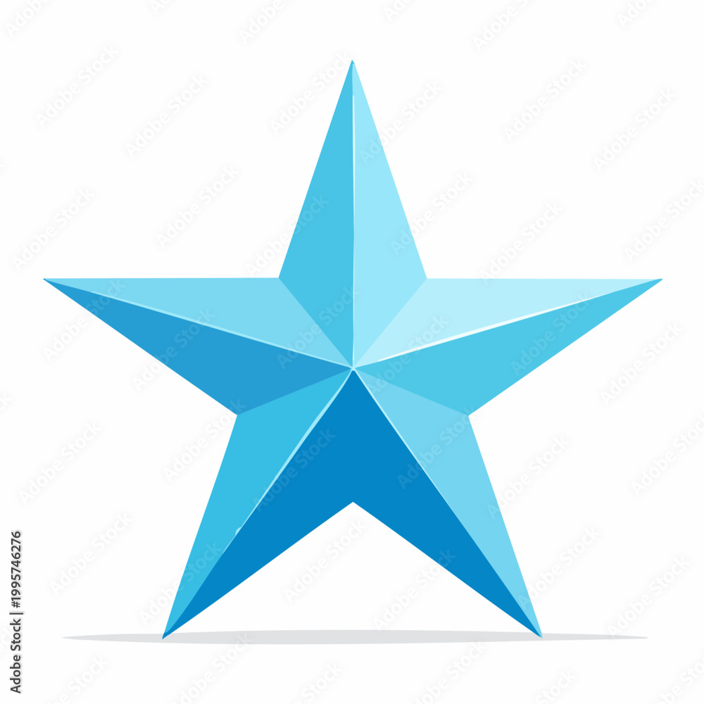 Fototapeta premium Blue Star Icon