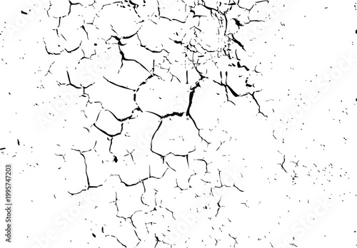 Grunge crack textured pattern, broken concrete wall background