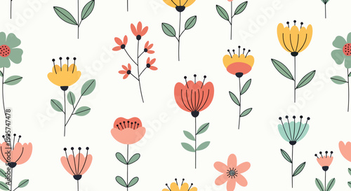 Intricate floral pattern with roses, peonies, and leaves forming a timeless repeating design for textiles and wallpapers